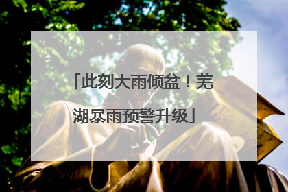 此刻大雨倾盆！芜湖暴雨预警升级