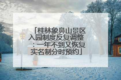 桂林象鼻山景区入园制度反复调整:一年不到又恢复实名制分时预约