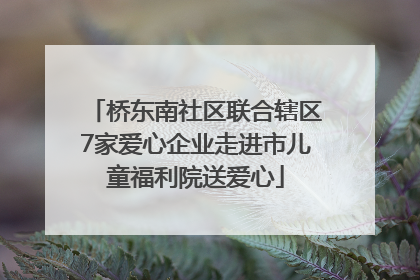 桥东南社区联合辖区7家爱心企业走进市儿童福利院送爱心