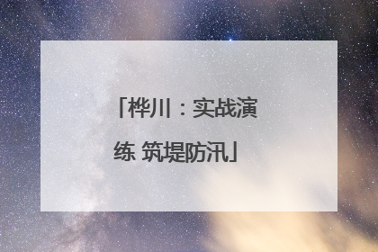 桦川：实战演练 筑堤防汛
