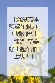 沉浸式体验端午魅力！城阳巴士“粽”享美好主题车厢上线！