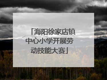 海阳徐家店镇中心小学开展劳动技能大赛