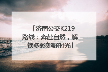 济南公交K219路线：奔赴自然，解锁多彩郊野时光