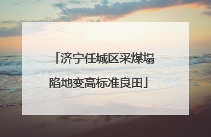 济宁任城区采煤塌陷地变高标准良田