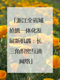 浙江全省域抢抓一体化发展新机遇：长三角织密互通网络