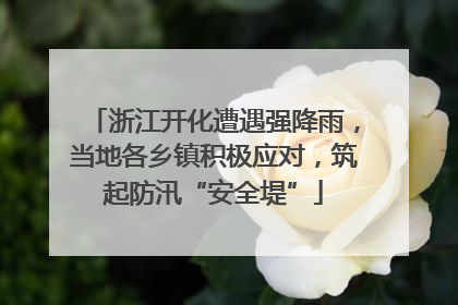 浙江开化遭遇强降雨，当地各乡镇积极应对，筑起防汛“安全堤”