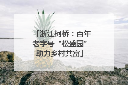 浙江柯桥：百年老字号“松盛园”助力乡村共富