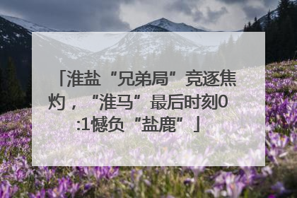 淮盐“兄弟局”竞逐焦灼，“淮马”最后时刻0:1憾负“盐鹿”