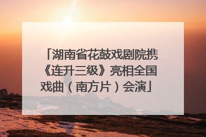 湖南省花鼓戏剧院携《连升三级》亮相全国戏曲（南方片）会演