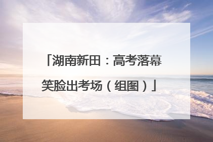 湖南新田：高考落幕 笑脸出考场（组图）