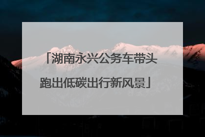湖南永兴公务车带头跑出低碳出行新风景