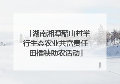 湖南湘潭韶山村举行生态农业共富责任田插秧助农活动