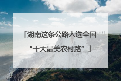 湖南这条公路入选全国“十大最美农村路”