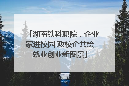 湖南铁科职院：企业家进校园 政校企共绘就业创业新图景