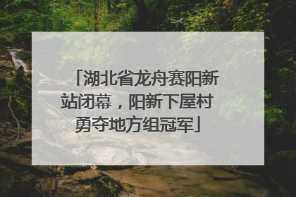 湖北省龙舟赛阳新站闭幕，阳新下屋村勇夺地方组冠军