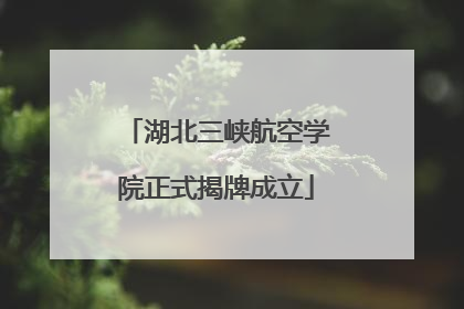 湖北三峡航空学院正式揭牌成立