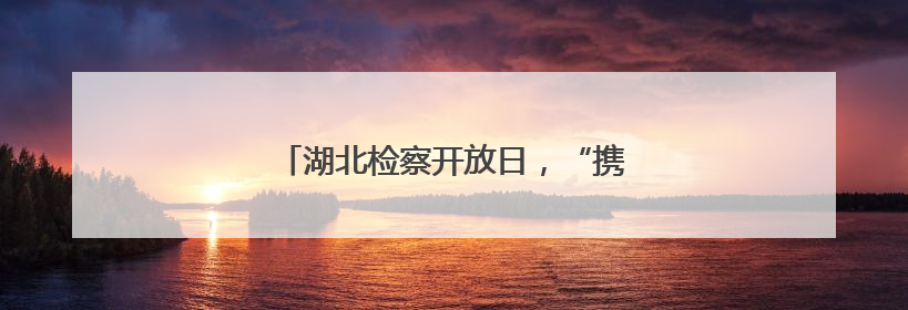 湖北检察开放日，“携手护未”活动超暖心