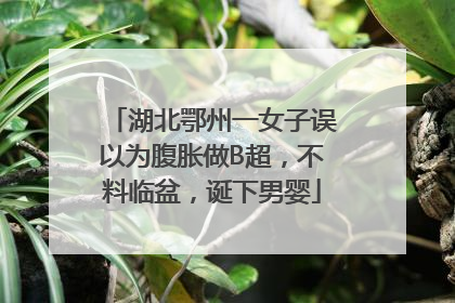 湖北鄂州一女子误以为腹胀做B超，不料临盆，诞下男婴