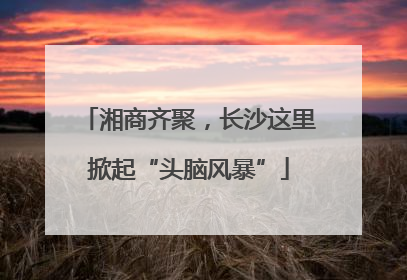 湘商齐聚，长沙这里掀起“头脑风暴”