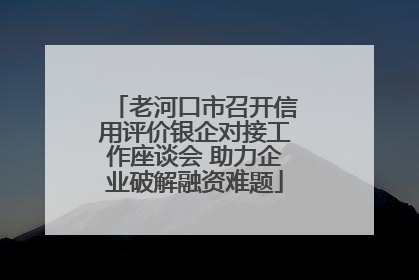 老河口市召开信用评价银企对接工作座谈会 助力企业破解融资难题