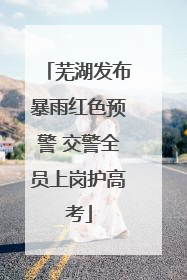 芜湖发布暴雨红色预警 交警全员上岗护高考