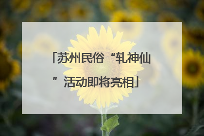 苏州民俗“轧神仙”活动即将亮相