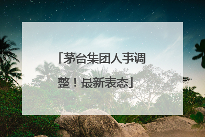 茅台集团人事调整！最新表态