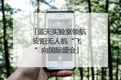 蓝天实验室领航 安阳无人机“飞”向国际盛会