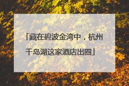 藏在碧波金湾中，杭州千岛湖这家酒店出圈