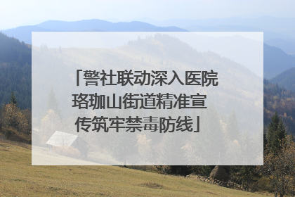 警社联动深入医院 珞珈山街道精准宣传筑牢禁毒防线