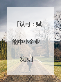 认可：赋能中小企业发展