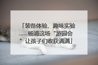 装备体验、趣味实验……杨浦这场“游园会”让孩子们收获满满