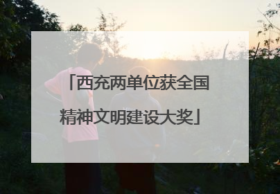 西充两单位获全国精神文明建设大奖