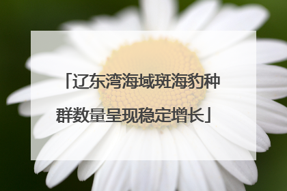 辽东湾海域斑海豹种群数量呈现稳定增长