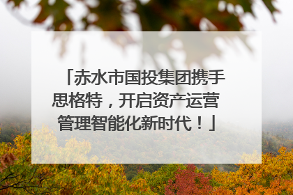 赤水市国投集团携手思格特,开启资产运营管理智能化新时代!