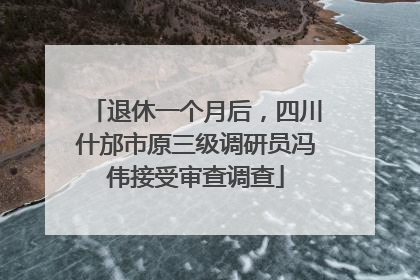 退休一个月后，四川什邡市原三级调研员冯伟接受审查调查
