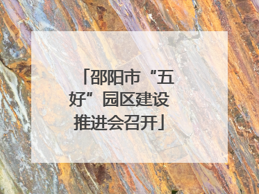 邵阳市“五好”园区建设推进会召开