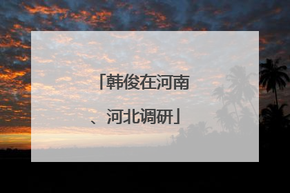 韩俊在河南、河北调研