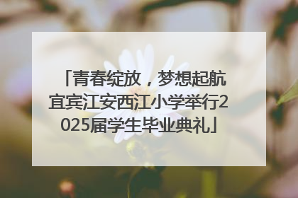 青春绽放，梦想起航 宜宾江安西江小学举行2025届学生毕业典礼