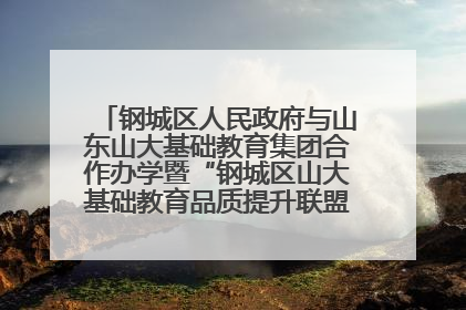 钢城区人民政府与山东山大基础教育集团合作办学暨“钢城区山大基础教育品质提升联盟”签约揭牌活动举行