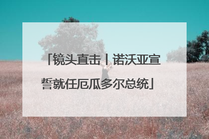 镜头直击丨诺沃亚宣誓就任厄瓜多尔总统