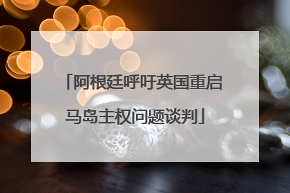 阿根廷呼吁英国重启马岛主权问题谈判