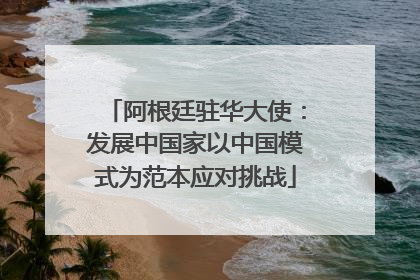 阿根廷驻华大使：发展中国家以中国模式为范本应对挑战