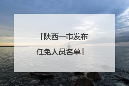 陕西一市发布任免人员名单