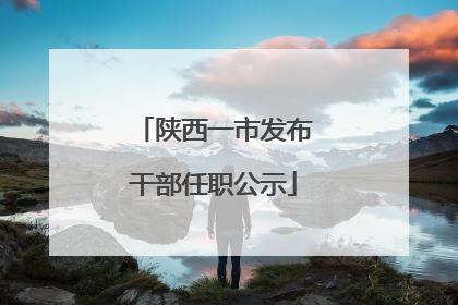 陕西一市发布干部任职公示