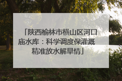 陕西榆林市横山区河口庙水库：科学调度保灌溉 精准放水解旱情