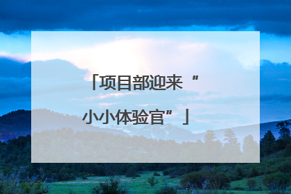 项目部迎来“小小体验官”