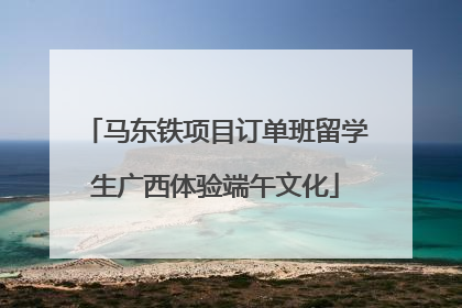 马东铁项目订单班留学生广西体验端午文化