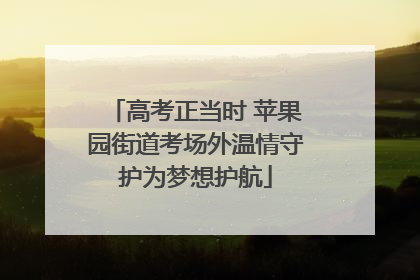 高考正当时 苹果园街道考场外温情守护为梦想护航