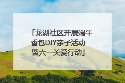 龙湖社区开展端午香包DIY亲子活动暨六一关爱行动